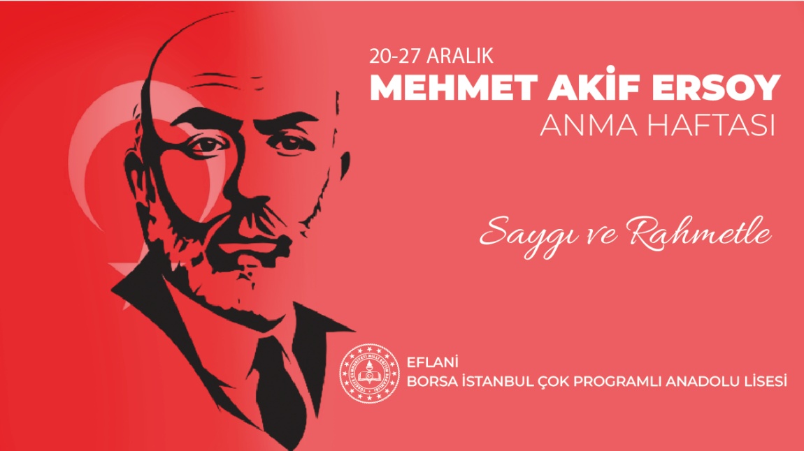 20-27 Aralık Mehmet Akif ERSOY Anma Haftası